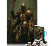Puzzle per adulti da 1000 pezzi, Cavalieri Templari, gioco educativo per famiglie, decorazione da parete, regali unici per compleanno e Natale (38x26cm)