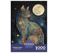 Puzzle Per Adulti Da 1000 Pezzi Celestial Cat Art Print Puzzle Giochi Per Famiglie Ma Divertenti E Spiritosi Regali Di Natale E Compleanno 70x50cm/1000pcs