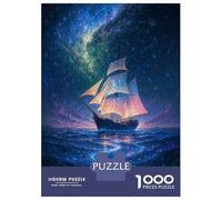 Puzzle Per Adulti Da 1000 Pezzi Celestial Sailboat Under Starry Night Sky Puzzle Per Adulti Giochi Per Famiglie Sfida Difficile Difficile E Sfida 70x50cm/1000pcs