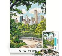 Puzzle per adulti da 1000 pezzi,Central Park,New York,con motivo a pezzi ben definiti,gioco di abilità mentale,gioco per il tempo libero,opera d'arte natalizia (38x26cm)