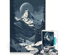 Puzzle per adulti da 1000 pezzi Cervino in inverno gioco impossibile migliora la memoria con pezzi di forma casuale completamente ad incastro 38x52cm
