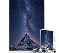 Puzzle per adulti da 1000 pezzi Cervino sotto la Via Lattea gioco pratico decorazione perfetta giocattolo fai da te con pezzi completamente ad incastro di forma casuale (50x75cm)