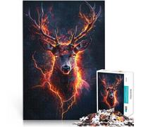 Puzzle per adulti da 1000 pezzi “cervo fulmineo” Fatto di carta，per 14+ Vacanza a casa: uccidere il tempo Ottimi regali e giocattoli。misurare：26x38cm/10.24 x 14.96pollice