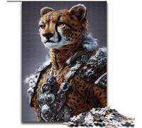 Puzzle per adulti da 1000 pezzi "Cheetah King", gioco interattivo per famiglie, ideale per adolescenti, regalo rompicapo (dimensioni: 26x38cm)