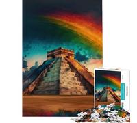 Puzzle per adulti da 1000 pezzi Chichen Itza Attività divertenti da fare a casa Migliora la memoria Gioco pratico per ragazzi dai 14 anni in su (50x75cm)