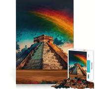 Puzzle per adulti da 1000 pezzi Chichen Itza Fine Cut Art Gioco stimolante per la mente Gioco rilassante Regalo di Natale (38x52cm)