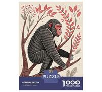 Puzzle Per Adulti Da 1000 Pezzi Chimpanzee Sitting on A Tree Branch Puzzle Per Adulti Fai Da Te Giocattoli Divertenti E Umoristici Unici Regali Di Compleanno 52x38cm/1000pcs