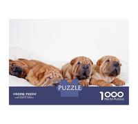 Puzzle Per Adulti Da 1000 Pezzi Chinese Shar Pei Puppies Puzzle Giochi Rilassanti Sfida Difficile Regali Unici Per Compleanno E Natale 52x38cm/1000pcs