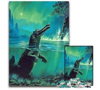 Puzzle per adulti da 1000 pezzi "Ci sono coccodrilli sott'acqua", puzzle in cartone, giochi, giocattoli, regalo, compleanno unico e regali per bambini dai 14 anni in su, 26x38cm