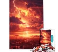 Puzzle per adulti da 1000 pezzi "Cieli infernali" per gioco educativo sfida relax un'opera d'arte regalo per donne e uomini (dimensioni 38x52cm)