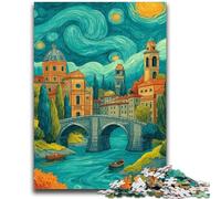 Puzzle per adulti da 1000 pezzi, cielo notturno di Venezia, per bambini dai 14 anni in su, giocattoli da giocare perché è l'ideale come regalo per tutta la famiglia, 26x38cm