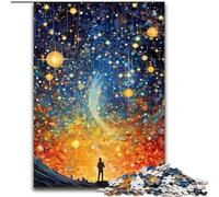 Puzzle per adulti da 1000 pezzi, cielo psichedelico colorato, in legno, regalo perfetto per bambini dai 14 anni in su, 50x75cm, rompicapo stimolante, giocattolo rilassante per adolescenti