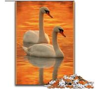Puzzle per adulti da 1000 pezzi Cigno bianco, aiuta il cervello a esercitare i giocattoli avvincenti per coltivare la pazienza Decorazione perfetta (dimensioni 26x38cm)