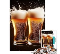 Puzzle per adulti da 1000 pezzi "Cin cin! Due bicchieri di birra" - Puzzle da 1000 pezzi - Giocattolo decorativo da parete - Regalo di compleanno - Offerta regalo per tutta la famiglia (50x75cm)