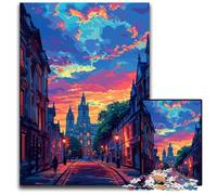 Puzzle per adulti da 1000 pezzi, città al tramonto, puzzle per adolescenti e famiglie - Gioco rompicapo fai da te, regalo, 50x75CM/19,68x29,52 pollici