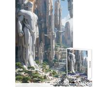 Puzzle per adulti da 1000 pezzi Città costruita dall'intelligenza artificiale Giocattoli antistress Regalo di compleanno Gioco pratico Attività divertenti da fare a casa Dimensioni 50x75cm