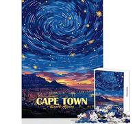 Puzzle per adulti da 1000 pezzi Città del Capo Sudafrica Cielo notturno Puzzle da 1000 pezzi gioco divertente regalo di Babbo Natale segreto divertente e spiritoso (38x52cm)