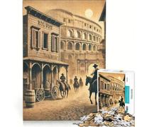 Puzzle per adulti da 1000 pezzi Città del West con Colosseo sullo sfondo Gioco rompicapo sfida impegnativa amici e familiari 38x52cm