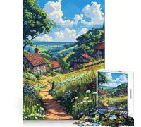 Puzzle per adulti da 1000 pezzi,città delle fiabe,pixel art,gioco di precisione,attività stimolante per la mente,gioco per il tempo libero,decorazione natalizia da parete (50x75cm)