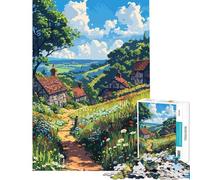 Puzzle per adulti da 1000 pezzi città delle fiabe pixel art gioco rompicapo giocattolo stimolante regalo divertente vacanza a casa per passare il tempo (dimensioni 38x52cm)