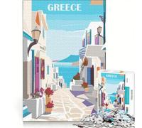 Puzzle per adulti da 1000 pezzi, città greca in stile pop art, gioco pratico, difficile e stimolante, ideale come regalo per tutta la famiglia 50x75cm