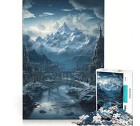 Puzzle per adulti da 1000 pezzi, Cittadella Incantata del Gelo, gioco divertente, rilassante e stimolante per la mente, ideale come regalo di Natale 50x75cm