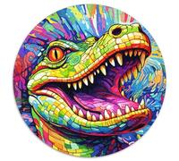 Puzzle per adulti da 1000 pezzi, coccodrilli colorati, puzzle di carta, gioco di attività per famiglie per adolescenti, rompicapo impegnativo (67,5x67,5 cm)