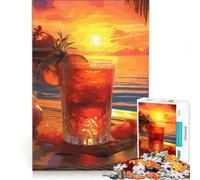 Puzzle per adulti da 1000 pezzi, cocktail di colori, giochi educativi, stimolanti da completare, compleanni e altre occasioni 38x26cm