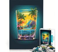 Puzzle per adulti da 1000 pezzi, cocktail di colori, giochi educativi, stimolanti da completare, compleanni e altre occasioni 38x26cm