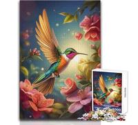 Puzzle per adulti da 1000 pezzi Colibrì incantato, tranquillo e rilassante, ideale per il tempo libero, taglio preciso, giocattolo artigianale, dimensioni 50x75cm
