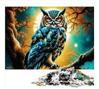 Puzzle per Adulti da 1000 pezzi Collezione Gufo sotto la luna Puzzle per adulti Bambini dai 14 anni in su Puzzle per adulti Adolescenti 1000 pezzi （26x38 cm）