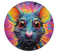 Puzzle per adulti da 1000 pezzi, colorati e carini, a forma di topo, regalo di Natale per adolescenti, antistress, fantastico per la famiglia (67,5x67,5 cm)