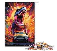 Puzzle per adulti da 1000 pezzi colorati psichedelici con dinosauri decorazioni per la casa ideali come regali per tutta la famiglia 1000 pezzi (38x26 cm)