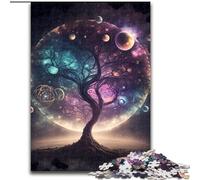 Puzzle per adulti da 1000 pezzi colorati raffiguranti alberi nella natura, in legno, rompicapo ad alta difficoltà per adolescenti, 50x75cm, gioco interattivo per famiglie