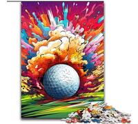 Puzzle per adulti da 1000 pezzi, coloratissimi puzzle in legno da golf, 50x75cm, gioco di sfida mentale per adolescenti e interazione familiare