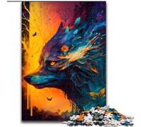 Puzzle per adulti da 1000 pezzi,coloratissimi,raffiguranti lupi da incubo,perfetti per adolescenti,per rafforzare i legami familiari,rompicapo e come regalo fai da te per la casa (dimensioni: 50x75cm)