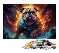 Puzzle per adulti da 1000 pezzi colorato feroce bulldog puzzle con taglio di precisione ideale come regalo per tutta la famiglia 1000 pezzi (75x50 cm)