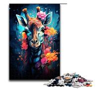 Puzzle per adulti da 1000 pezzi colorato puzzle psichedelico da favola con giraffa. Ogni pezzo è unico. Gioco stimolante e divertente per tutta la famiglia. 1000 pezzi (75x50 cm).