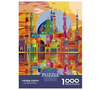 Puzzle Per Adulti Da 1000 Pezzi Colorful Cityscape Reflections Puzzle Per Adulti Antistress Giocattolo Difficile Difficile Ottimo Regalo Per I Giocatori 52x38cm/1000pcs