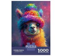Puzzle Per Adulti Da 1000 Pezzi Colorful Llama Wall Art Print Puzzle Per Adulti Gioco Pratico Decorazione Perfetta Attività Divertenti A Casa 52x38cm/1000pcs