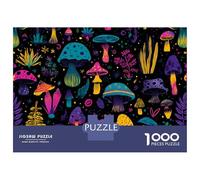 Puzzle Per Adulti Da 1000 Pezzi Colorful Mushroom Pattern Puzzle Per Adulti Gioco Rompicapo Analisi E Logica Regali Unici Per Compleanno E Natale 70x50cm/1000pcs