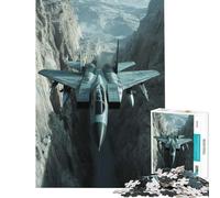 Puzzle per adulti da 1000 pezzi con aereo da combattimento e volo nel canyon gioco educativo e avvincente per coltivare la pazienza regalo per donne e uomini decorazione da parete (dimensioni 38x52cm)