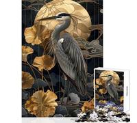 Puzzle per adulti da 1000 pezzi con airone e arte Kintsugi Gioco interattivo da 1000 pezzi ideale come regalo per chi ama i giochi di analisi e logica (38x26cm)