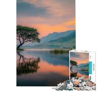 Puzzle per adulti da 1000 pezzi con albero riflessi giochi per famiglie sfida per l'intelligenza giocattoli che creano dipendenza ottimi regali un'opera d'arte (dimensioni 38x52cm)