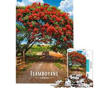 Puzzle per adulti da 1000 pezzi con albero sgargiante a La Réunion gioco rilassante educativo regalo per compleanni antistress (dimensioni 75x50cm)