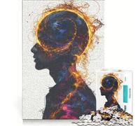 Puzzle per adulti da 1000 pezzi con alieno cyborg, gioco pratico, ideale per passare il tempo durante le vacanze a casa e per rafforzare l'amore di coppia 38x52cm