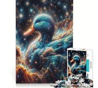 Puzzle per adulti da 1000 pezzi con anatra nella nebulosa cosmica, gioco rilassante, ideale per passare il tempo durante le vacanze, un regalo perfetto per gli appassionati di videogiochi 38x52cm