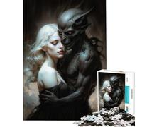 Puzzle per adulti da 1000 pezzi con angeli e demoni giochi educativi rompicapo ideale per passare il tempo durante le vacanze regalo di compleanno (dimensioni 38x26cm)