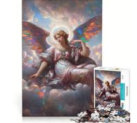 Puzzle per adulti da 1000 pezzi con angeli vivaci gioco pratico per le vacanze a casa per passare il tempo e rafforzare l'amore tra le coppie 50x75cm
