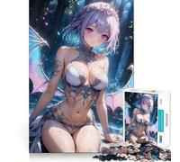 Puzzle per adulti da 1000 pezzi con angelo anime e ali,sfida mentale,taglio preciso,allineamento perfetto,divertimento per tutta la famiglia (38x26cm)